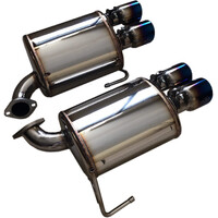 AVO Dual Stainless Steel Mufflers (WRX/STI 2015+) - Titanium Blue Tips