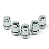 Wheel Nuts Acorn Bulge 7/16"Chrome 35mm 5Pk
