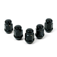 Wheel Nuts Acorn Bulge 14 x 1.50 Black 35mm 5Pk