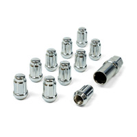 Wheel Nuts S/D 6 Spline 12 x 1.25 Inc Chr Key 10Pk