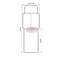 Wheel Nut Mag 7/16 Chrome SST 60mm 20pcs