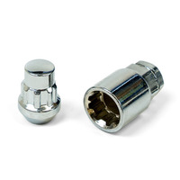 Lock Nuts Splined Bulge 7/16 Pk 4