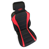 Seat Sports Cushion Pu Black-Red Large With Logo