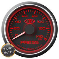 Oil Press Gauge 0-140psi 2 5/8 inch Black Muscle Series