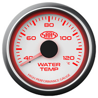 Water Temp Gauge 40c-120c 52mm White Muscle Series