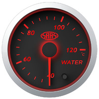 Water Temp Gauge 40c-120c 52mm Black Street Series