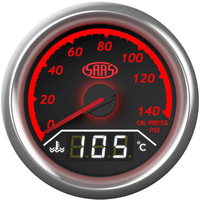Dual Gauge Oil Pressure 140 Psi/Water Temp 40c-120c Analogue/Digital Trax Series
