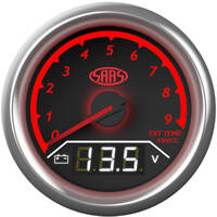 Dual Gauge Exhaust Temp 0c-900c/Volt 8v-18v Analogue/Digital Trax Series