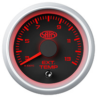 Exhaust Temp Gauge 300c-1300c 52mm Black Muscle Series 2