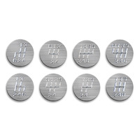 Billet Gear Knob Brushed Alum 8 Shift Patterns