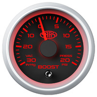 Boost Gauge 30inHg-20psi 52mm Black Muscle Series 2