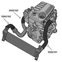 Silicone Intercooler Top Pipe Hot Side Ranger/BT50 3.2L