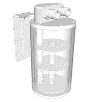 Oil Catch Tank Baffled Round Black Billet 500ml