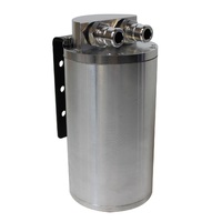 Oil Catch Tank Baffled Round Polished Billet 500ml
