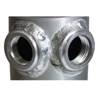 Oil Catch Can Baffle 2 X -12 AN Out Raw Aluminium 500ml