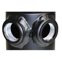 Oil Catch Can Baffle 2 X -12 AN Out Black Aluminium 500ml