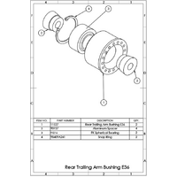 SPL Rear Trailing Arm Bushings for BMW E36/E46  (SPL RTAB E36)