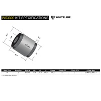 WHITELINE Bush Kit - Lower Control Arm - Inner Rear