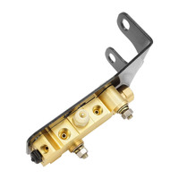 Proflow Brake Proportioning Valve Fixed Dual Inlet 3 Outlets Brass Front/Rear Disc Brakes