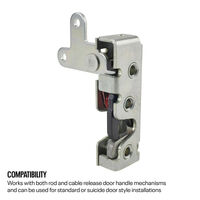 Proflow Universal Slim-Line Bear Jaw Car door Latch kit Zinc Plated two Stage Latch Kit