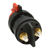 Proflow The Big Round Battery Disconnect Switch On-Off Plastic Red/Black Marine Style with lock hole Single Battery 12V 300Amp