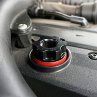 Proflow Oil Cap Breather For Ford Falcon Barra 4.0L -10AN Screw-on Billet Aluminium Black