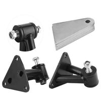 Proflow Engine Motor Mount Kit Weld in Chev V8 Black Universal Engine Swap Application Pair