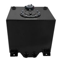 Proflow Fuel Cell Tank Sumped 5Gal (19L) Aluminium Black 300 x 260 x 260mm Two -12 AN Female Outlets