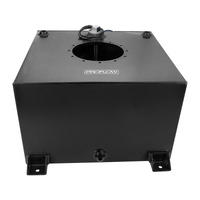 Proflow Fuel Cell EFI Baffled Tank 10 Gal (38L) Aluminium Black 410 x 380 x 260mm With Sender Unit