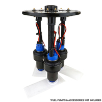 Proflow Triple Fuel Pump Hanger Mounts 39mm & 46mm Fuel Pumps 170mm PCD Billet Aluminium Black Anodised