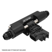 Proflow E85 Flex Fuel Sensor Adapter Dual Channel -10AN ORB Billet Aluminium Black