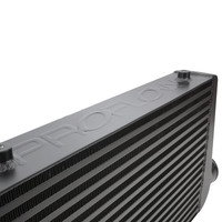 Proflow Intercooler Bar & Plate 450 x 300 x 76mm 3.0'' Outlets Aluminium Universal Black