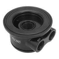 Proflow Oil Filter Bypass Adaptor Spin-On 90 Deg -08AN ORB Black Anodized Universal,