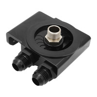 Proflow Billet Remote Universal Filter head,Black 4 x Side -10 ORB 1/8 npt Port 3/4"-16 Thread Proflow Billet Filter Kit