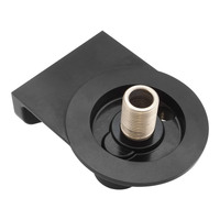 Proflow Remote Oil Filter Head Billet 3/4''-16 Thread With Proflow Billet Filter -08AN ORB Black Anodised Kit