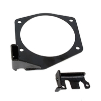 Proflow Throttle Cable Bracket Throttle Body Mounting Style LS 4 bolt Aluminium Black Powdercoated