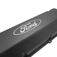 Proflow Valve Covers Tall Cast Aluminium Black For Ford Logo 429-460 Big Block For Ford Pair