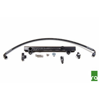 Radium Black Fuel Rail kit suit Mitsubishi EVO Lancer X with HOSE and Fitting