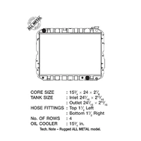 CSF Racing 4-Row Copper Core Radiator Toyota LandCruiser 4.2L 81-87 (Auto)