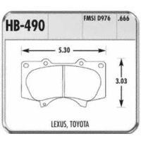 Hawk Performance LTS Front Brake Pads for Mitsubishi Pajero/Toyota Hilux/Lancruiser Prado HB490Y.665