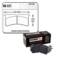 Hawk Performance DTC-60 Front Brake Pads for Wilwood Superlite (20mm Thickness) HB521G.800