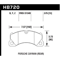 Hawk Performance Ceramic Front Brake Pads for Porsche Cayenne/Macan/Panamera HB720Z.575