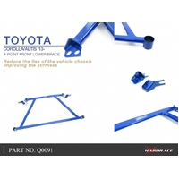 4-POINT FRONT LOWER BRACE TOYOTA, COROLLA/ALTIS/AURIS, E170 13-18