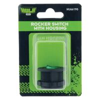 Hulk 4x4 Rocker Switch Green LED 12V T/S Flush & Surface Mount Hous