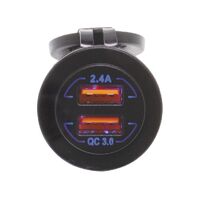 Hulk 4x4 Dual Usb Socket Port A- 5V 2.4A Port B- Qc3.0 3.6-12V 18W