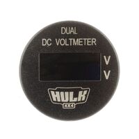 Hulk 4x4 OLED Dual Voltmeter 5-60V DC 29mm Dia Amber OLED