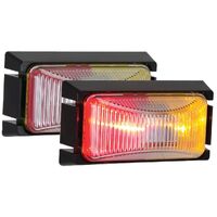 Hulk 4x4 LED Side Marker Lamp Red/Amber 12/24V Black Base