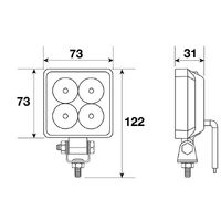 Hulk 4x4 Worklamp Kit 12V incl 2X LED W/Lamps with 5M Cable Plugs