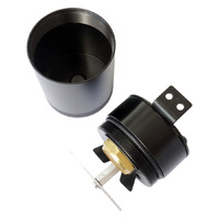 PSR Compact 3-Port Baffled Oil Catch Can V2 w/Top Vent Port for Black