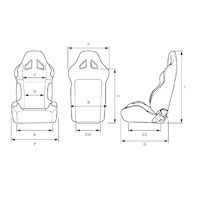 SAAS Kombat Seat Dual Recline Black ADR Compliant